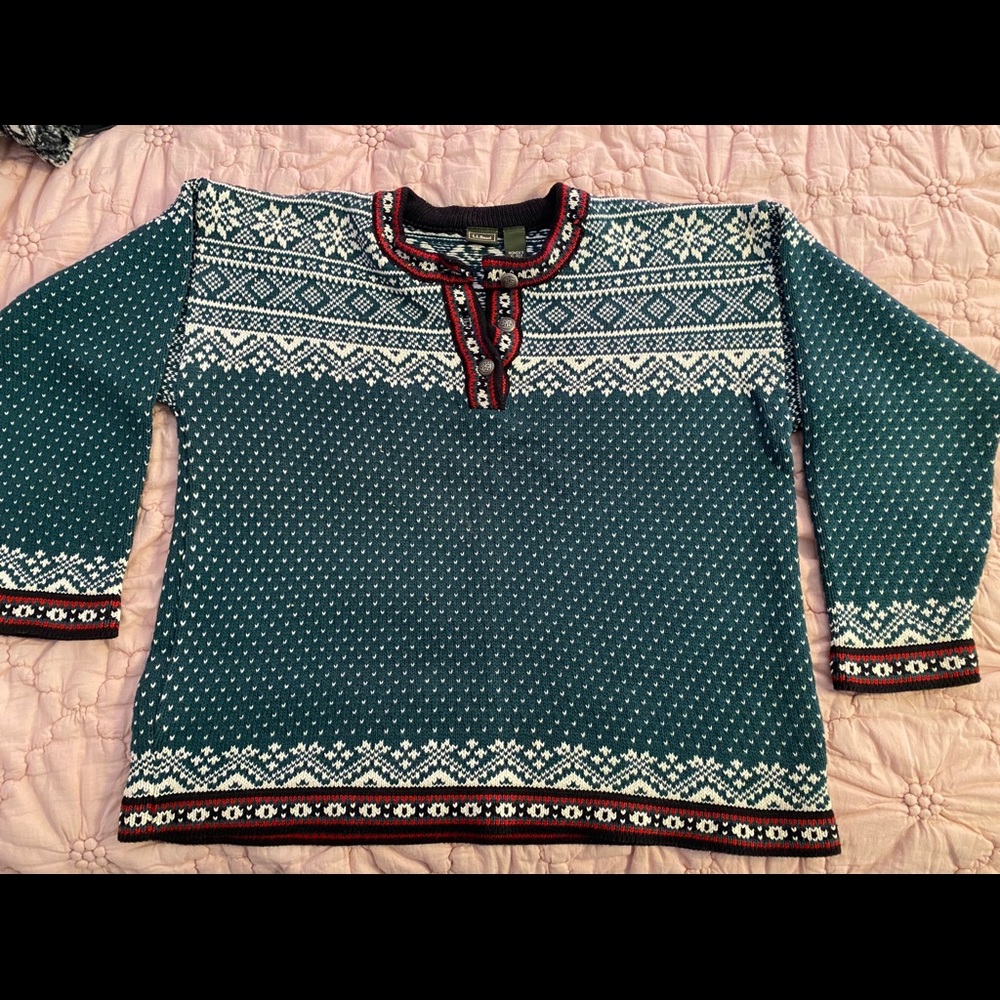 LLBean Vintage Nordic style sweater